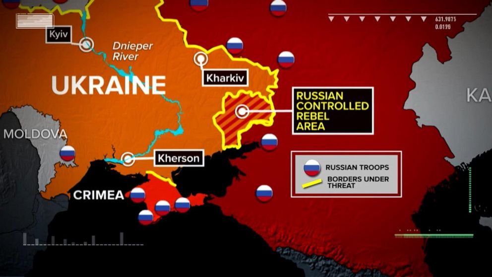 Carte renseignement militaire Russie-Ukraine